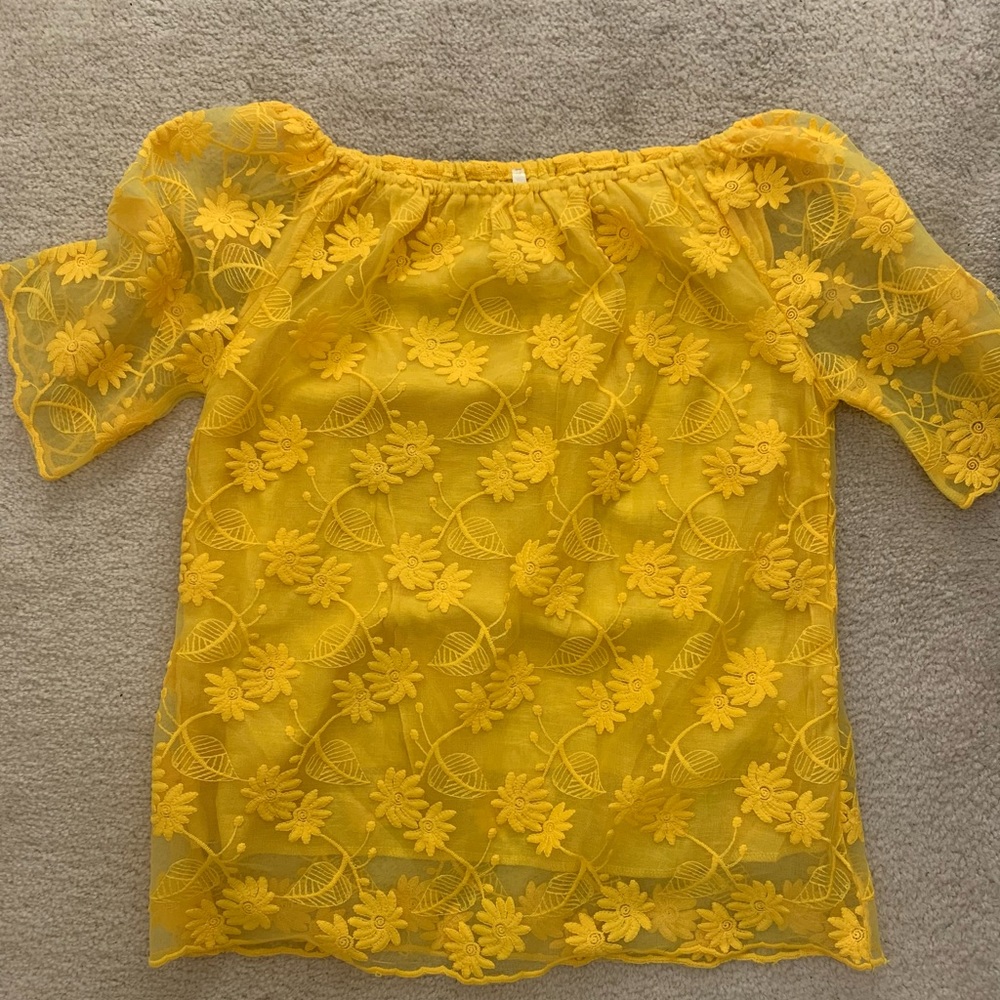 Large Yellow Floral Top
